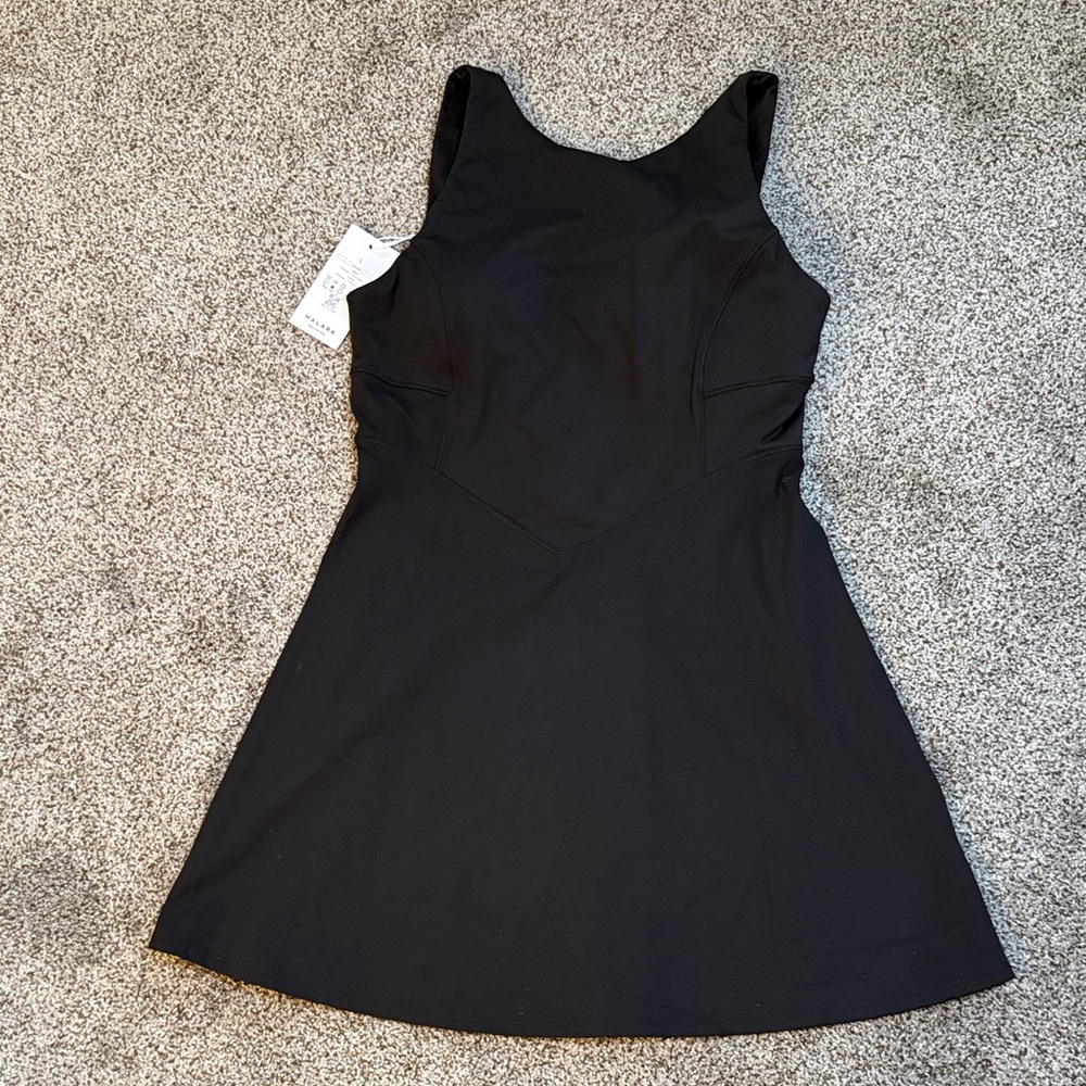 Halara Black Women's A-Line tennis/ golf Dress - Sleek Tank Style NWT